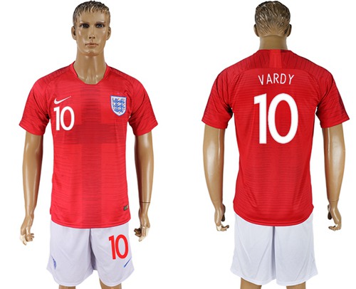 England #10 Vardy Away Soccer Country Jersey